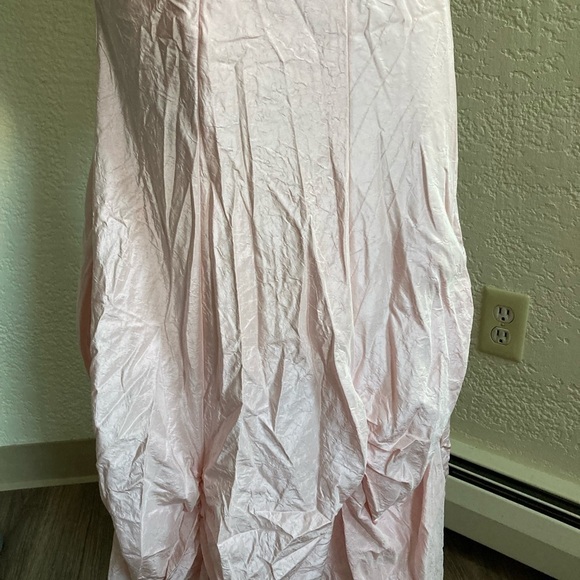 𝅺SUE BLANKINSHIP dusty rose 100% silk crinkled set. MEd/ SM - Picture 3 of 12